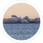 Klipgrug Beach View of Rocks at sunset